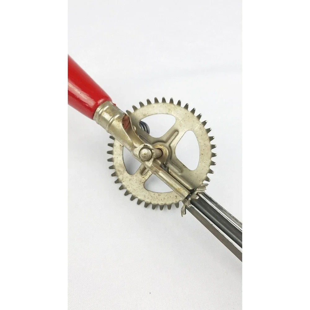 Vintage mid century Ekco egg beater manual rotating rustic primitive